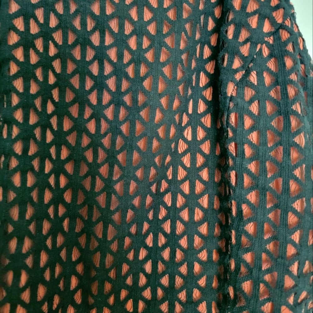 Astr The Label Eyelet Romper Rust Mauve & Black - image 5